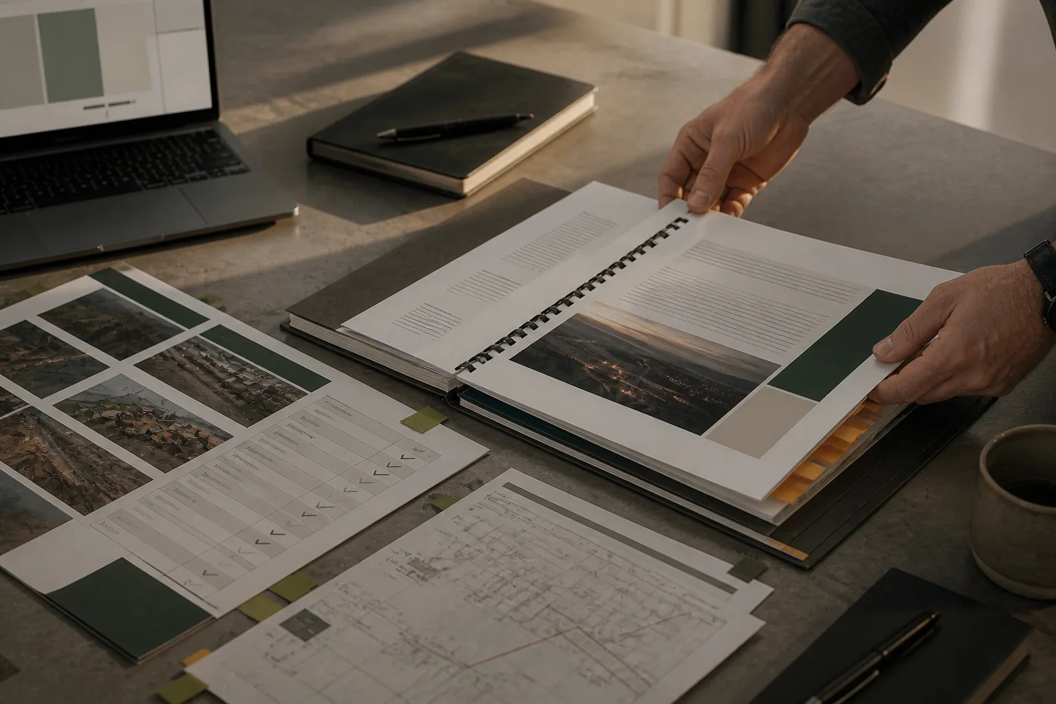 A structured tender response assembled from project evidence and plans