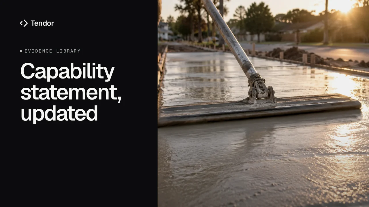 When did anyone last update the capability statement? video thumbnail
